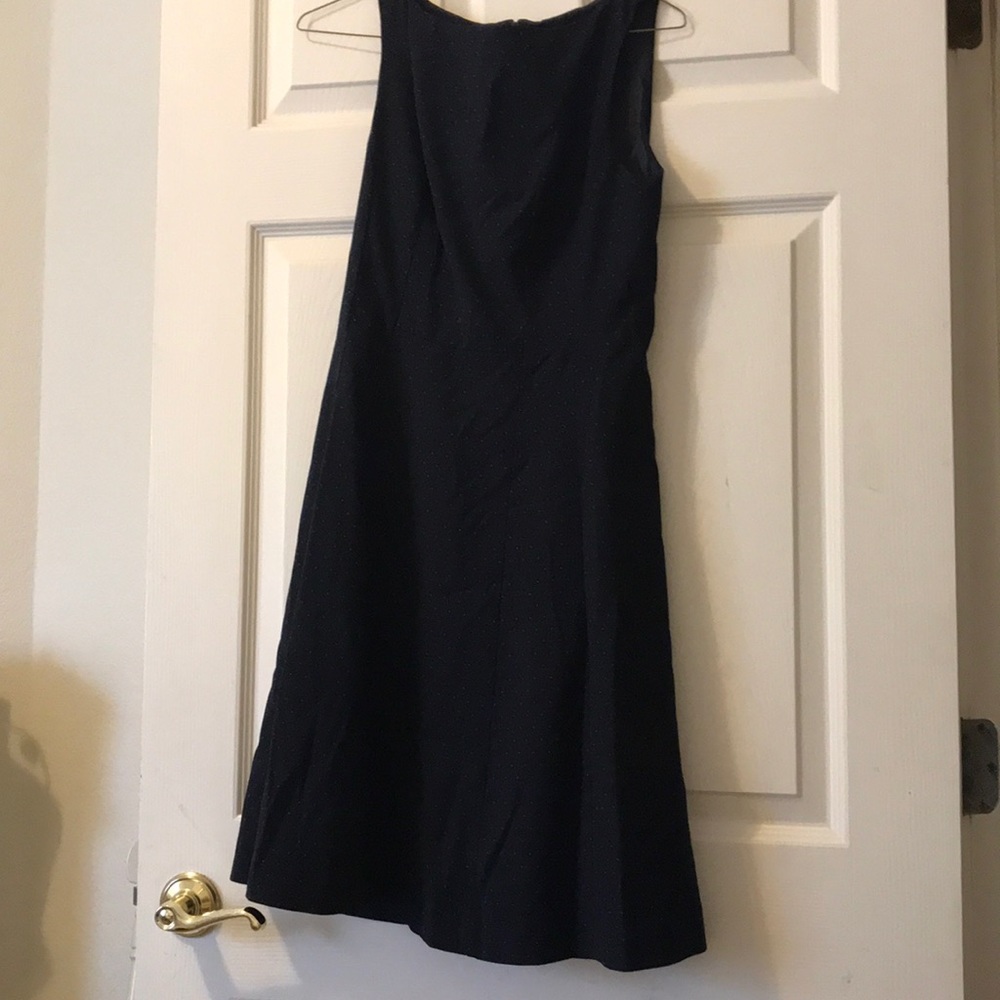 Navy blue with white dots Business Casual dress